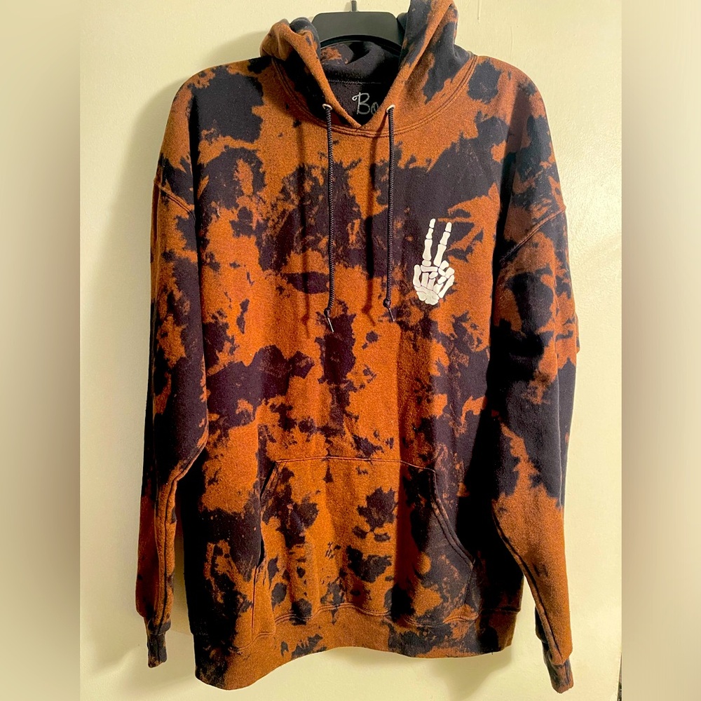 Bowery Hoodie with Pockets Skull Fingers Size L